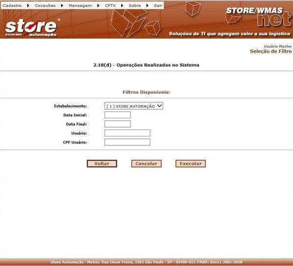 2.18(D) - OPERAÇÕES REALIZADAS NO SISTEMA